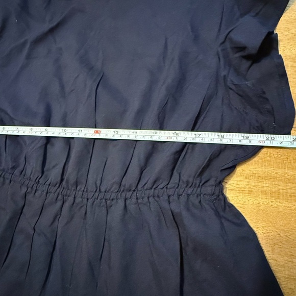 Navy Blue Embroidered Women's Maternity Top - Picture 5 of 7